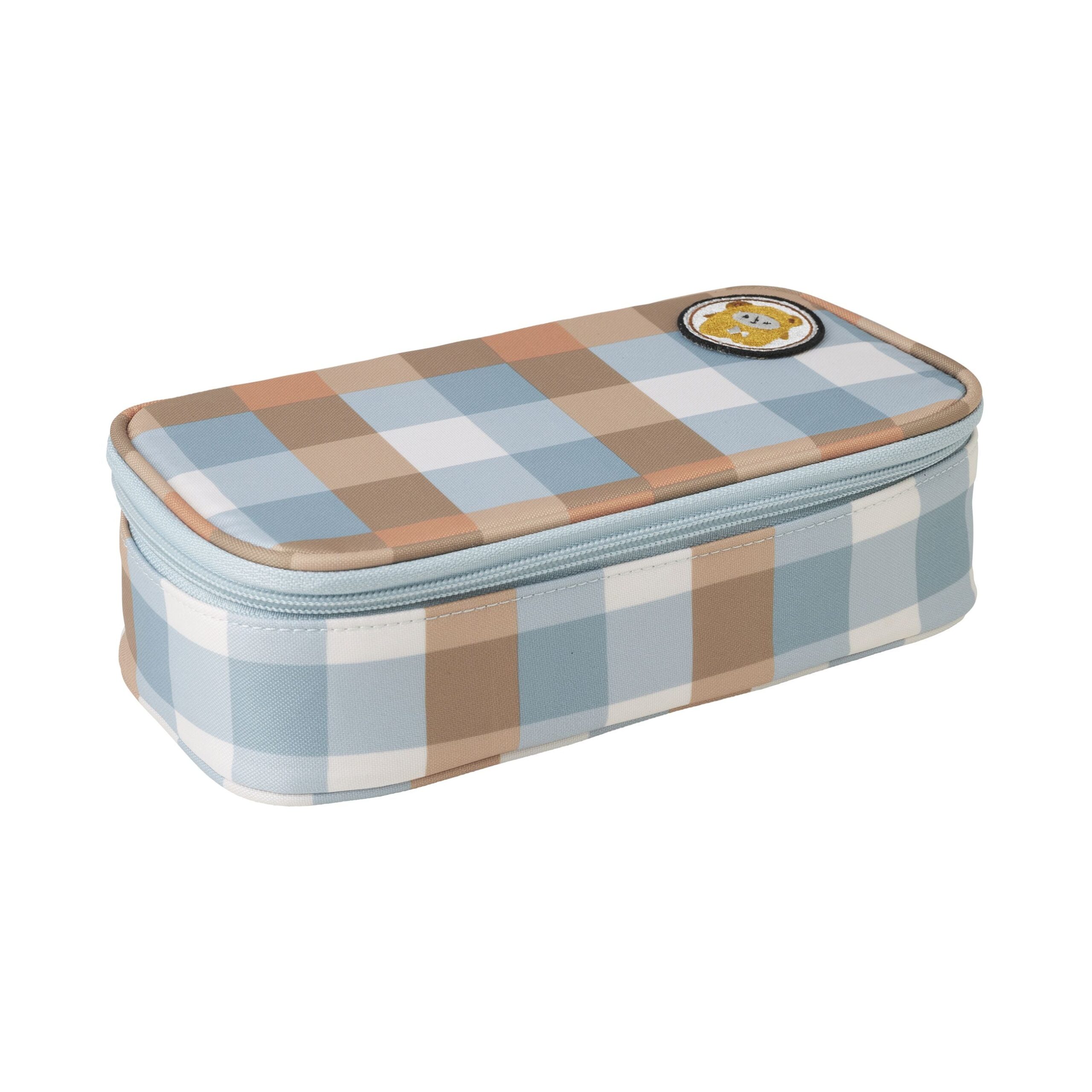 Luxkids Aps FABELAB Cottage Blue Checks vaikiškas penalas mokyklai - Image 2