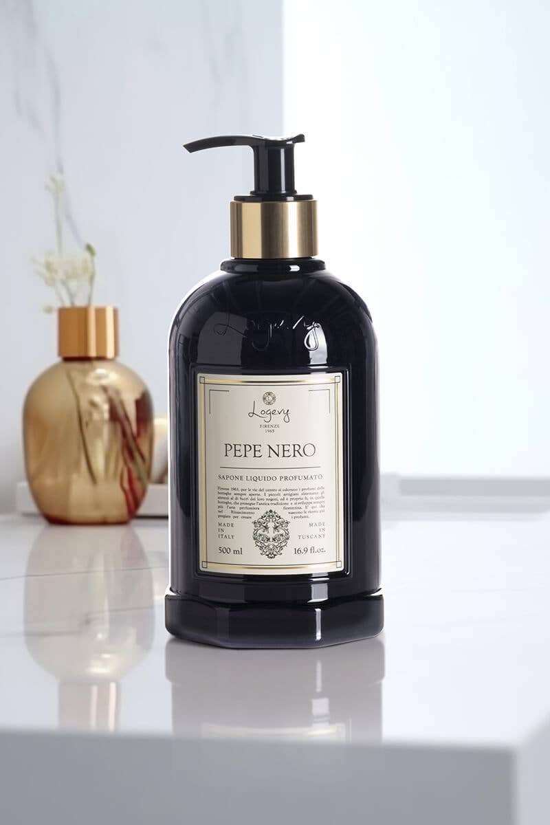 Logevy Firenze 1965 „PEPE NERO“ - Itališkas parfumuotas skystas muilas 500ml - Image 2
