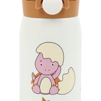 Luxkids Aps Vaikiška termo gertuvė FABELAB DINOLAND ROSE 320 ml