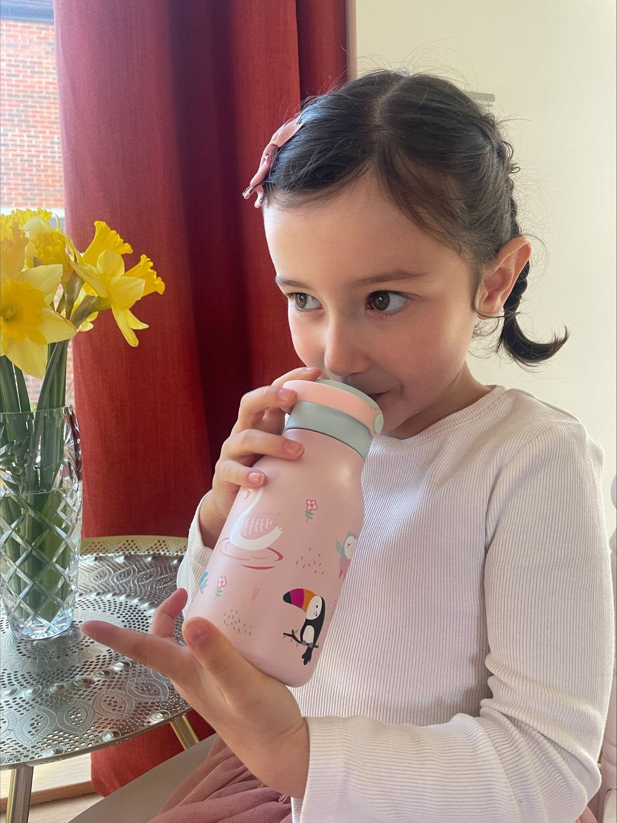 Lund Design Vaikiška gertuvė 400ml ir Pietų dėžutė 1200ml rinkinys vaikams Paukščiai - Image 3