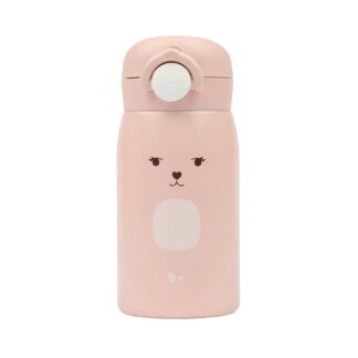 Luxkids Aps Vaikiška termo gertuvė FABELAB Zuikis Rose 320 ml